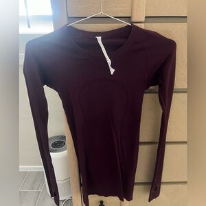 Lululemon maroon swifty long sleeve